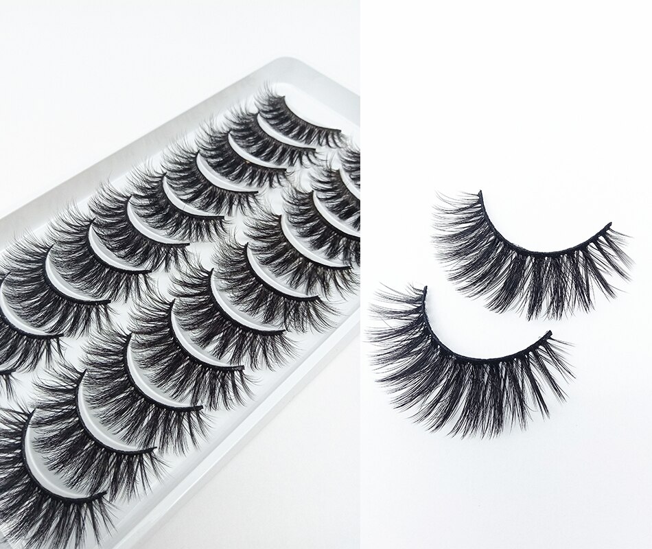 5/10Pairs HandMade Mink Eyelashes Makeup 3D Mink Lashes Natural False Eyelashes Long Eyelashes Extension 5 Pairs Fake Eyelash