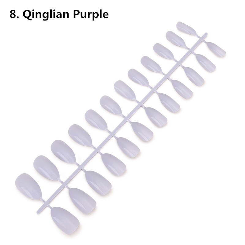 24pcs Detachable Oval Waterdrop Coffin Fake Nail Art Tip French Acrylic Full Cover Tips Set DIY Manicure Extension Tools