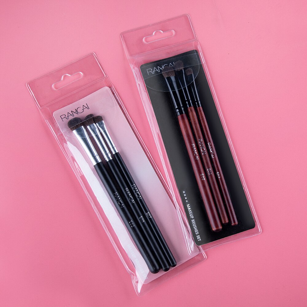 RANCAI Eyeshadow Brush 3/5PCS Makeup Brushes Blending Eyebrow Brush Nature Bristles Horse Hair Eye Shadow Brush Set