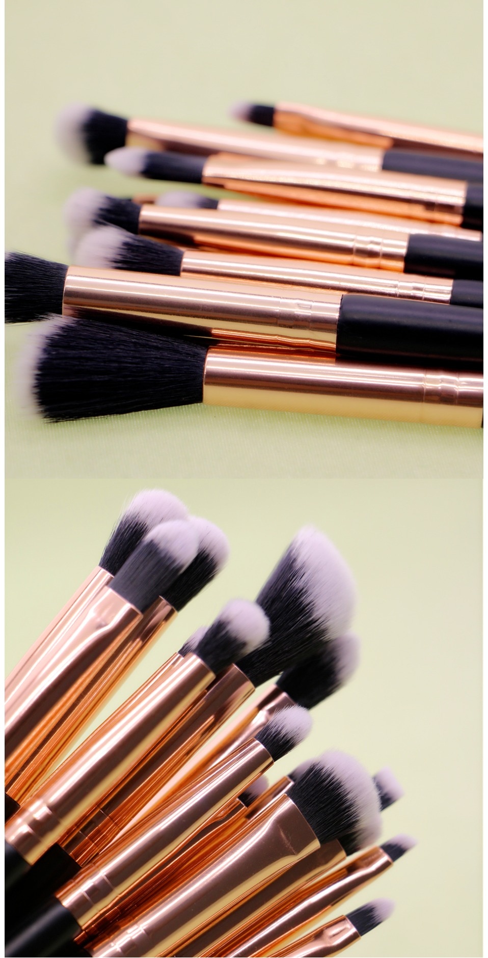 Sylyne 15pcs makeup brush set synthetic hair eye brow shadow liner make up brush kit tools eye professional makeup brushes