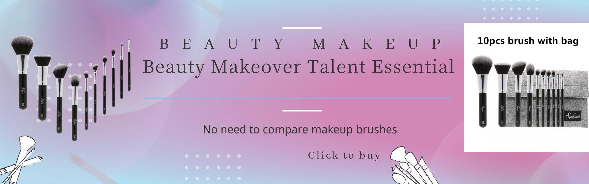 Sylyne 15pcs makeup brush set synthetic hair eye brow shadow liner make up brush kit tools eye professional makeup brushes