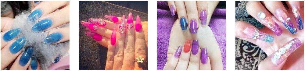 Makartt Gel Polish Crystal Rainbow Jelly Gel Nail Kit 6PCS Shiny Resistant Soak Off UV LED Curing Gels Lacquer Color Gel