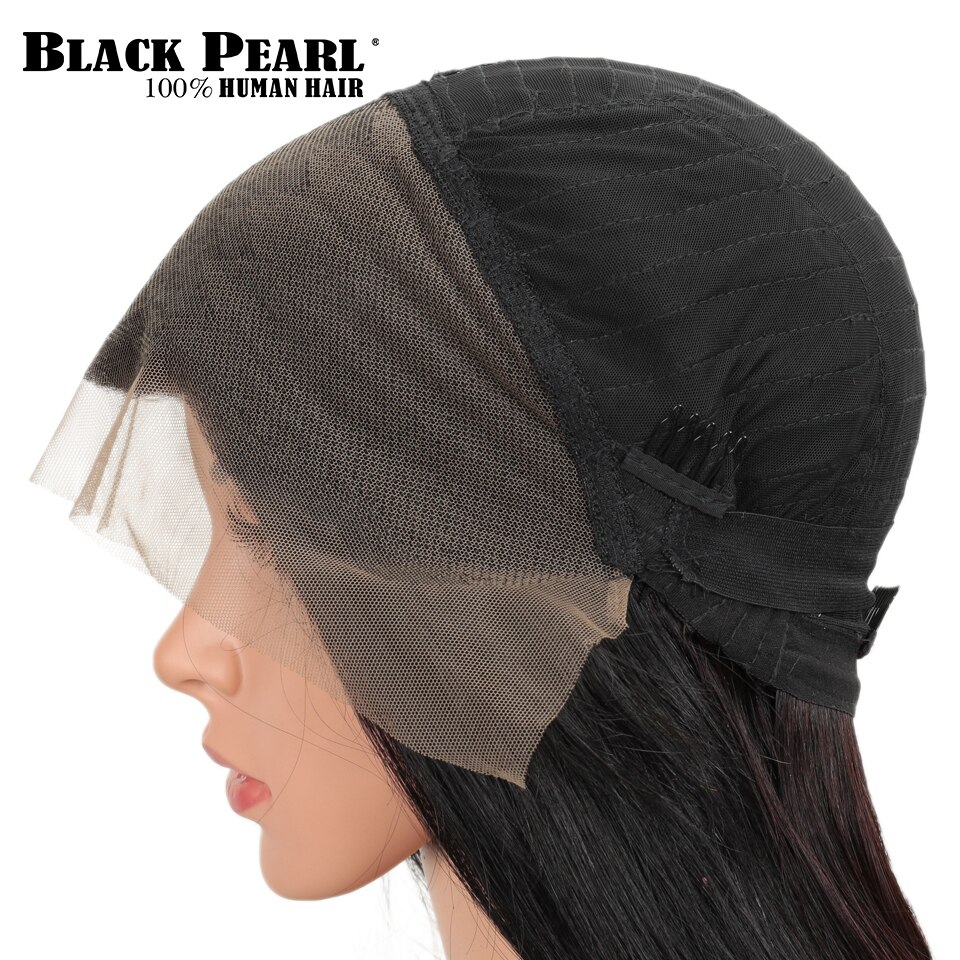 Black Pearl Brazilian Wig 13*4 Straight Lace Front Human Hair Wigs 30 Inch Human Hair Wigs For Women Pre Plucked 150% Density