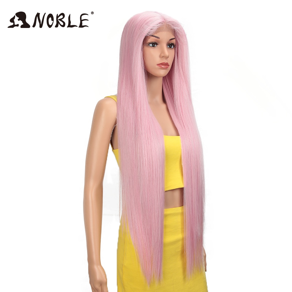 Noble Cosplay Wigs For Black Women Straight Synthetic Lace Front Hair 38 Inch Ombre Lace Front Wig Cosplay Blonde Lace Front Wig