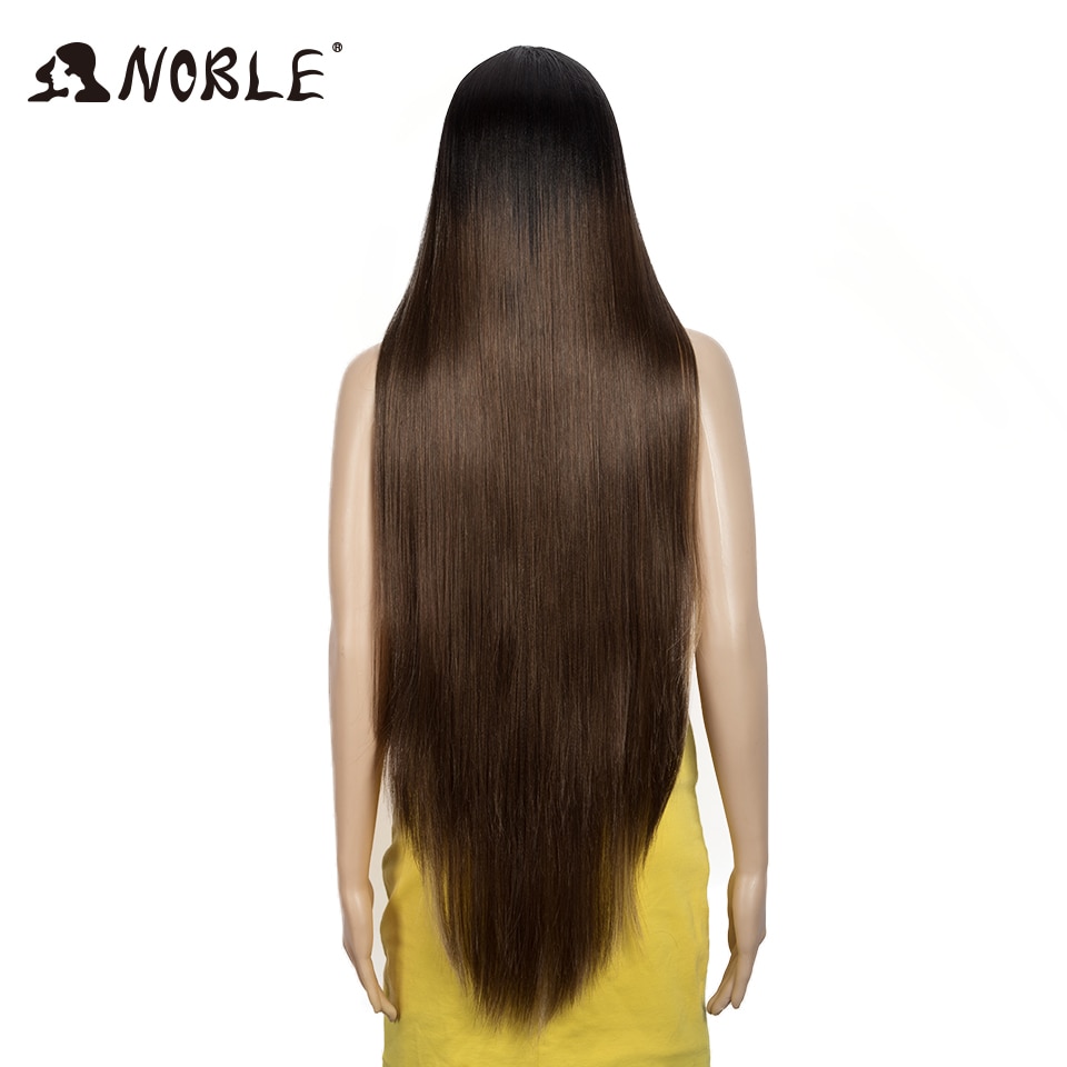 Noble Cosplay Wigs For Black Women Straight Synthetic Lace Front Hair 38 Inch Ombre Lace Front Wig Cosplay Blonde Lace Front Wig