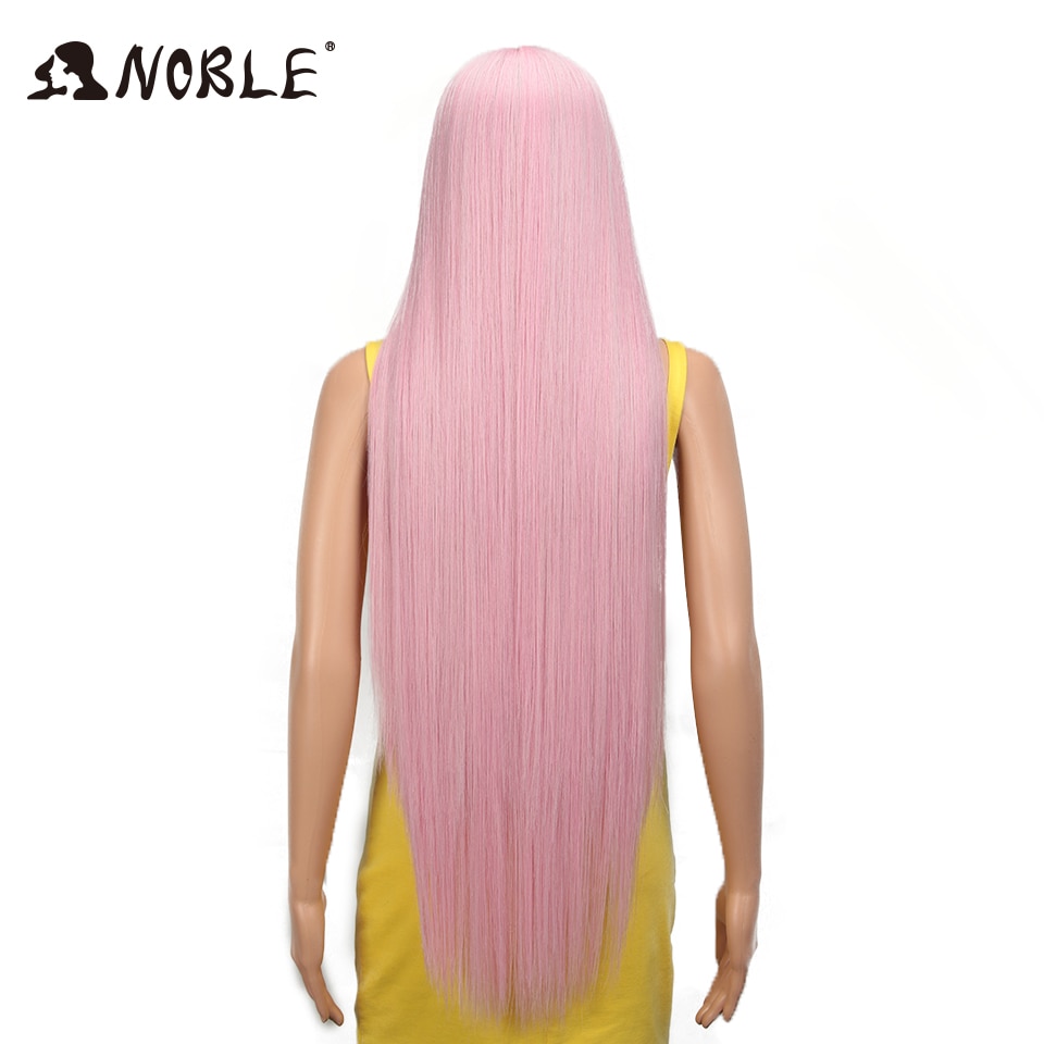Noble Cosplay Wigs For Black Women Straight Synthetic Lace Front Hair 38 Inch Ombre Lace Front Wig Cosplay Blonde Lace Front Wig