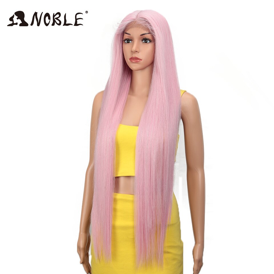 Noble Cosplay Wigs For Black Women Straight Synthetic Lace Front Hair 38 Inch Ombre Lace Front Wig Cosplay Blonde Lace Front Wig