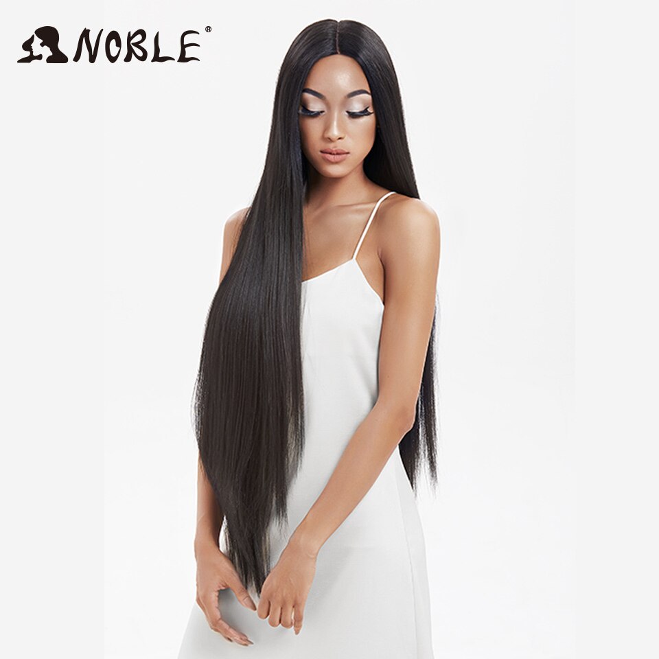 Noble Cosplay Wigs For Black Women Straight Synthetic Lace Front Hair 38 Inch Ombre Lace Front Wig Cosplay Blonde Lace Front Wig