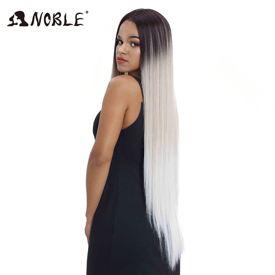 Noble Cosplay Wigs For Black Women Straight Synthetic Lace Front Hair 38 Inch Ombre Lace Front Wig Cosplay Blonde Lace Front Wig