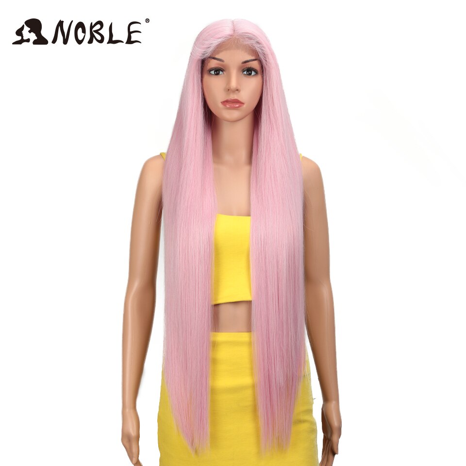 Noble Cosplay Wigs For Black Women Straight Synthetic Lace Front Hair 38 Inch Ombre Lace Front Wig Cosplay Blonde Lace Front Wig