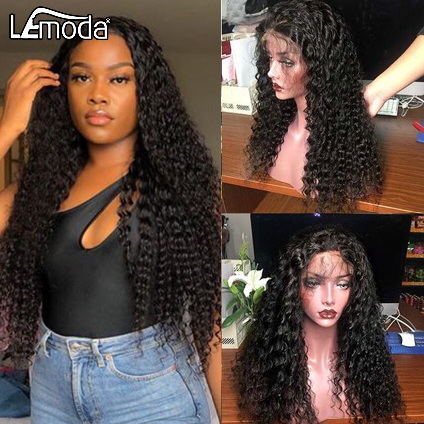 HD Lace Wig 13x6 13x4 Curly Lace Front Human Hair Wigs 360 Lace Frontal Wig Lemoda Brazilian Curly Hair 30Inch Closure Wig