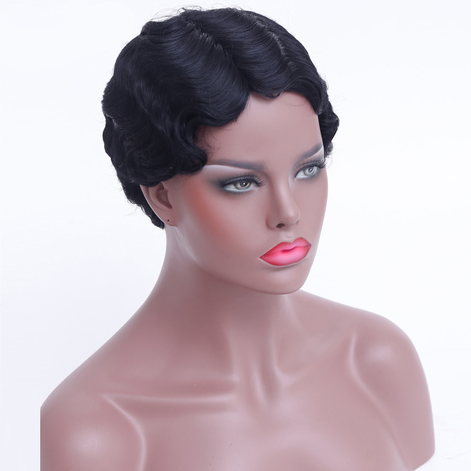 HOUYAN 6Inches Long Afro Kinky Curly Wigs for Black Blonde Mixed Brown Heat Resistant Hair