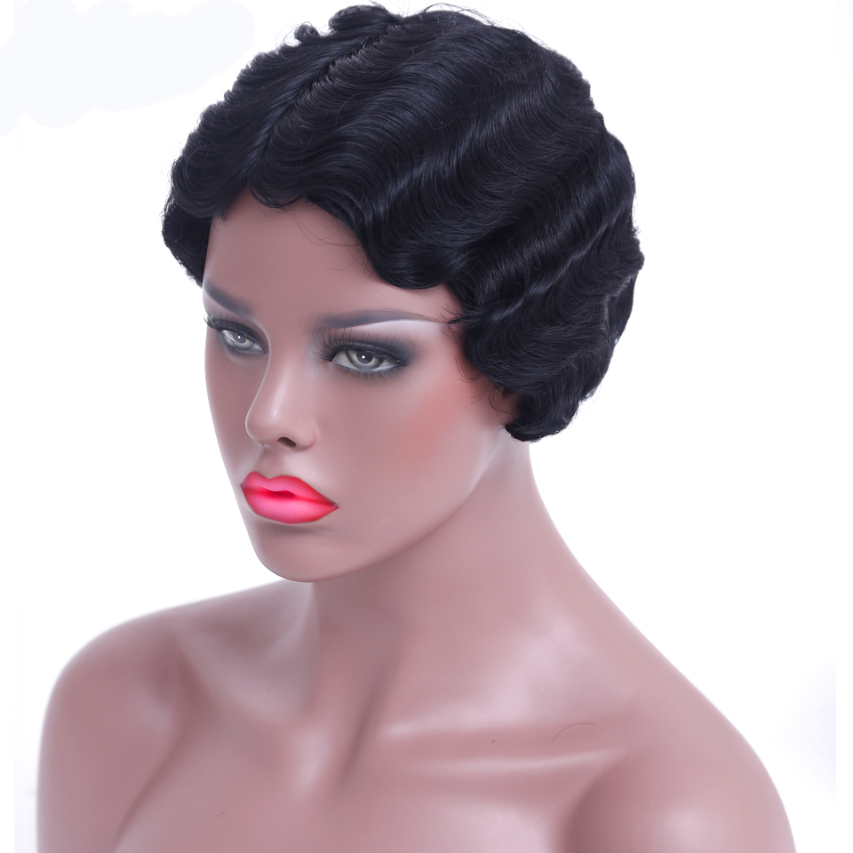 HOUYAN 6Inches Long Afro Kinky Curly Wigs for Black Blonde Mixed Brown Heat Resistant Hair