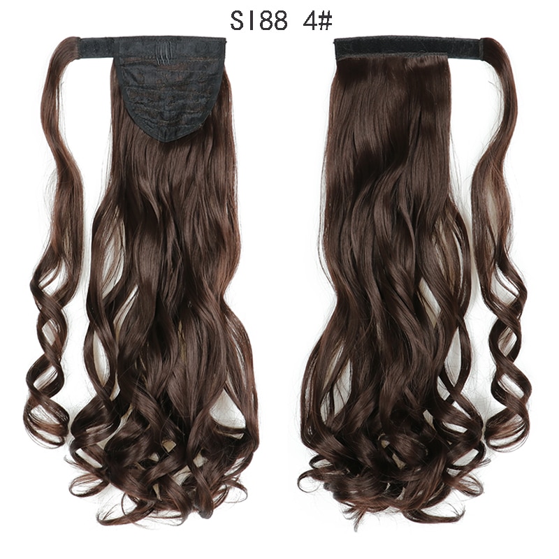 MERISIHAIR Long Straight Wrap Around Clip In Ponytail Hair Extension Heat Resistant Synthetic Pony Tail Fake Hair
