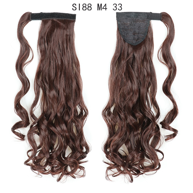 MERISIHAIR Long Straight Wrap Around Clip In Ponytail Hair Extension Heat Resistant Synthetic Pony Tail Fake Hair