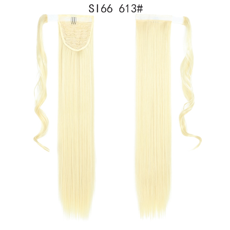 MERISIHAIR Long Straight Wrap Around Clip In Ponytail Hair Extension Heat Resistant Synthetic Pony Tail Fake Hair