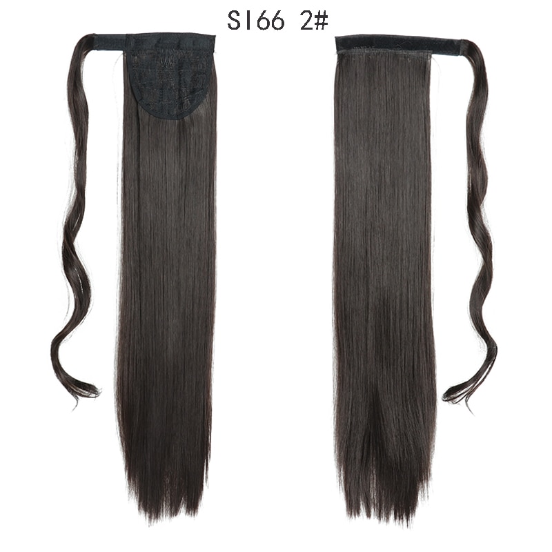 MERISIHAIR Long Straight Wrap Around Clip In Ponytail Hair Extension Heat Resistant Synthetic Pony Tail Fake Hair