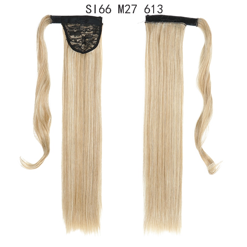 MERISIHAIR Long Straight Wrap Around Clip In Ponytail Hair Extension Heat Resistant Synthetic Pony Tail Fake Hair