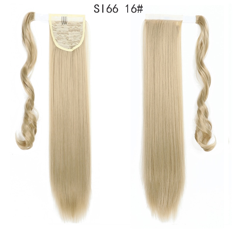 MERISIHAIR Long Straight Wrap Around Clip In Ponytail Hair Extension Heat Resistant Synthetic Pony Tail Fake Hair