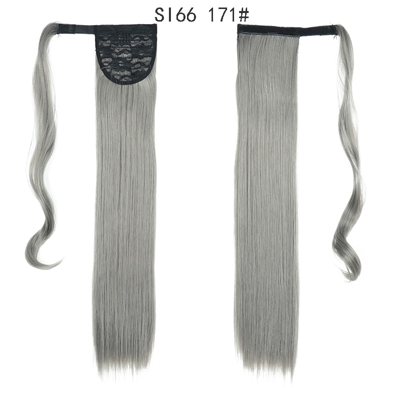 MERISIHAIR Long Straight Wrap Around Clip In Ponytail Hair Extension Heat Resistant Synthetic Pony Tail Fake Hair