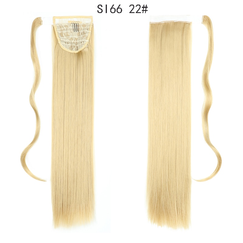 MERISIHAIR Long Straight Wrap Around Clip In Ponytail Hair Extension Heat Resistant Synthetic Pony Tail Fake Hair