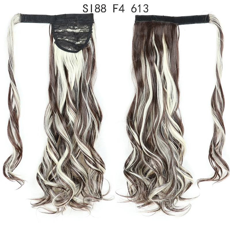 MERISIHAIR Long Straight Wrap Around Clip In Ponytail Hair Extension Heat Resistant Synthetic Pony Tail Fake Hair