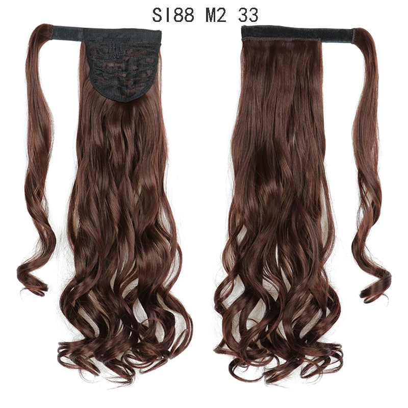MERISIHAIR Long Straight Wrap Around Clip In Ponytail Hair Extension Heat Resistant Synthetic Pony Tail Fake Hair