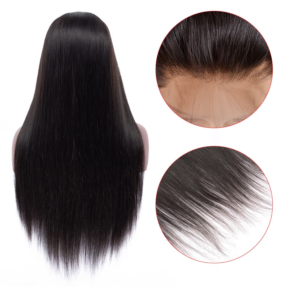 HairUGo Brazilian Lace Closure Wig Human Hair Wigs Non-Remy Straight Wigs For Black Women 4*4 Lace Closure Wig Pre Plucked 150%