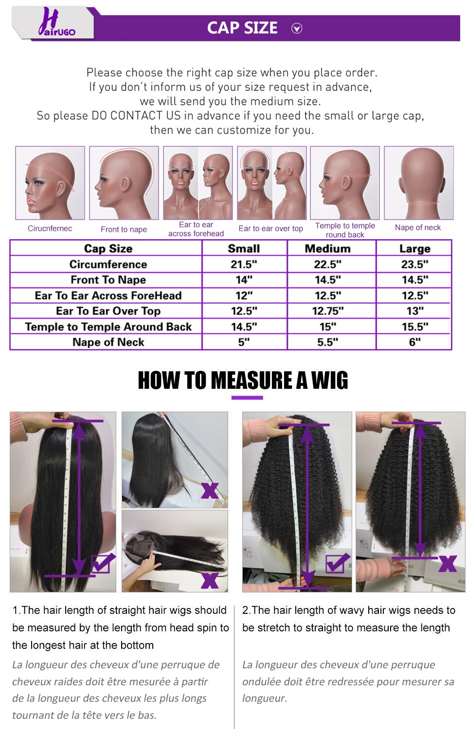 HairUGo Brazilian Lace Closure Wig Human Hair Wigs Non-Remy Straight Wigs For Black Women 4*4 Lace Closure Wig Pre Plucked 150%