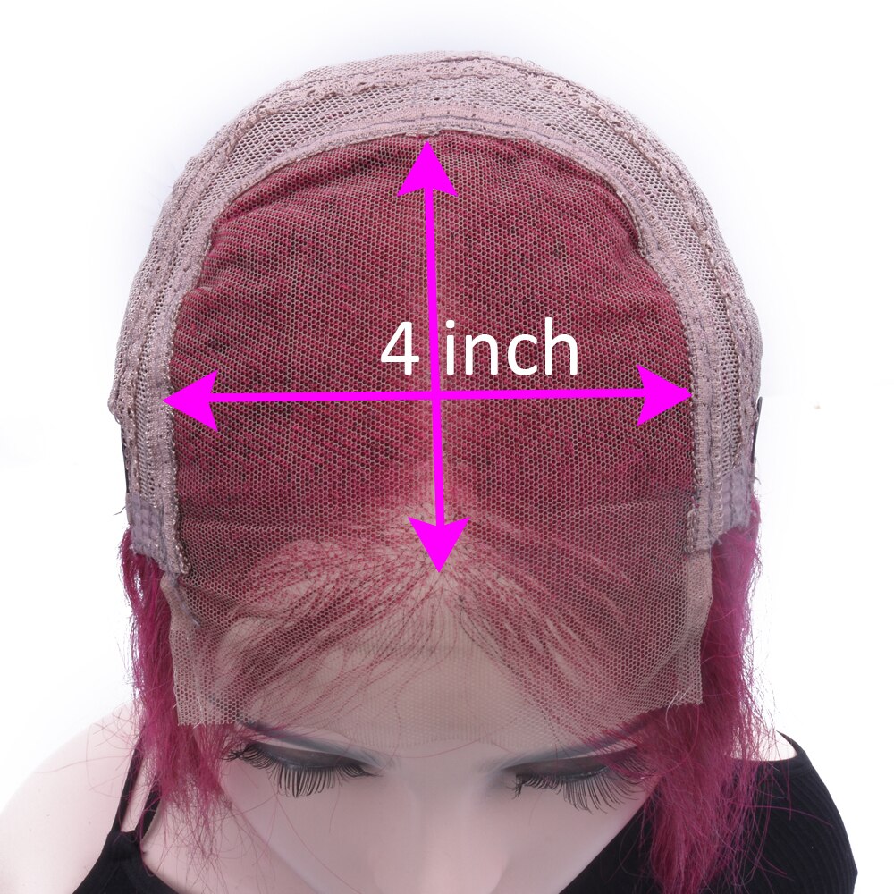 HairUGo 4x4 Lace Closure Wigs 99J Brazlian Remy Straight Lace Closure Human Hair Wigs For Black Women Human Hair Wig Pre Plucked