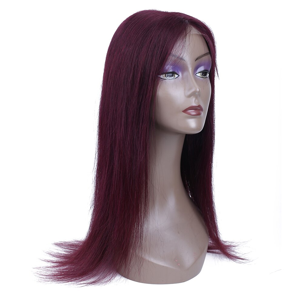 HairUGo 4x4 Lace Closure Wigs 99J Brazlian Remy Straight Lace Closure Human Hair Wigs For Black Women Human Hair Wig Pre Plucked