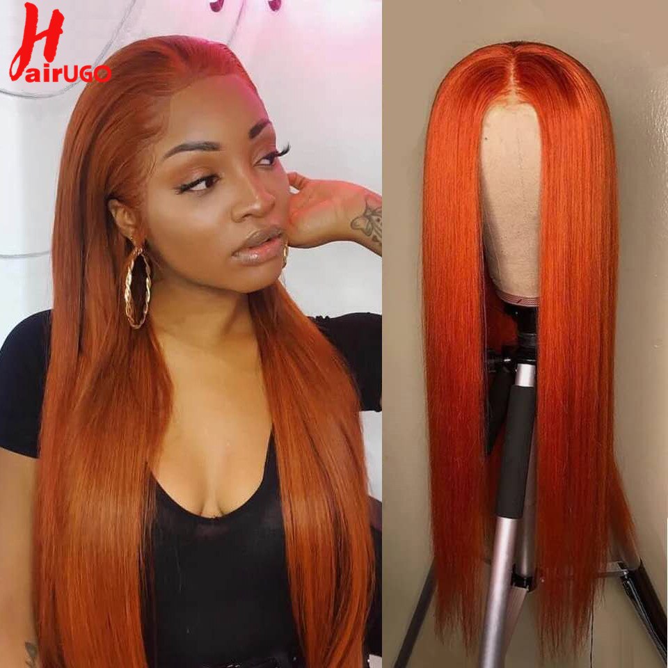 HairUGo 4x4 Lace Closure Wigs 99J Brazlian Remy Straight Lace Closure Human Hair Wigs For Black Women Human Hair Wig Pre Plucked