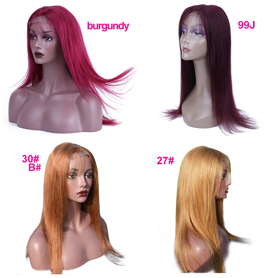 HairUGo 4x4 Lace Closure Wigs 99J Brazlian Remy Straight Lace Closure Human Hair Wigs For Black Women Human Hair Wig Pre Plucked