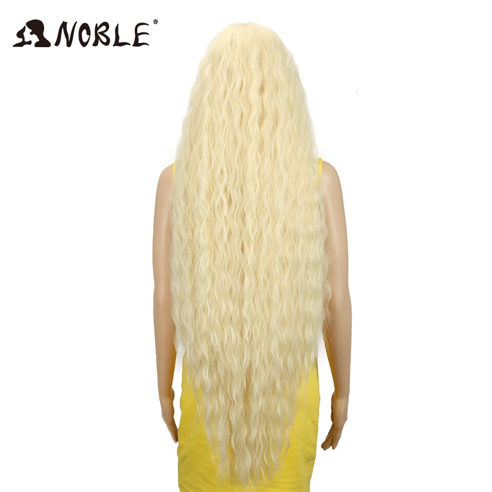 Noble Cosplay Synthetic Lace Front Wig Long Wig Cosplay Curly 42 Inch Ombre Blonde color Wig Synthetic Lace Front Wig For Women