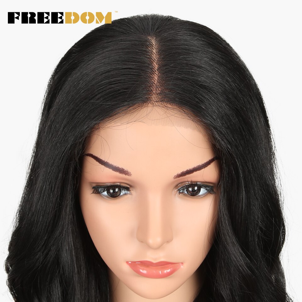 FREEDOM Free Parting Easy 360 Lace Front Synthetic Wigs For Black Women Ombre Blond Red Color Ponytail Supreme Hair cosplay FREEDOM Free Parting Easy 360 Lace Front Synthetic Wigs For Black Women Ombre Blond Red Color Ponytail Supreme Hair cosplay