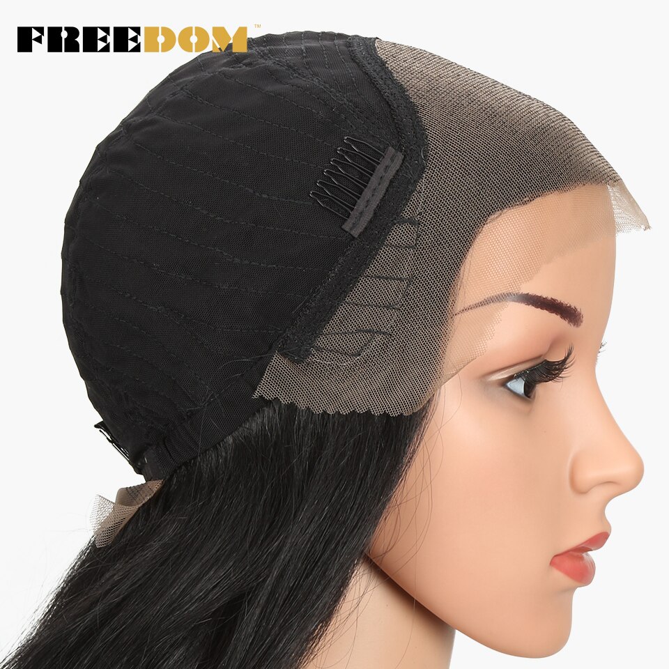FREEDOM Free Parting Easy 360 Lace Front Synthetic Wigs For Black Women Ombre Blond Red Color Ponytail Supreme Hair cosplay FREEDOM Free Parting Easy 360 Lace Front Synthetic Wigs For Black Women Ombre Blond Red Color Ponytail Supreme Hair cosplay
