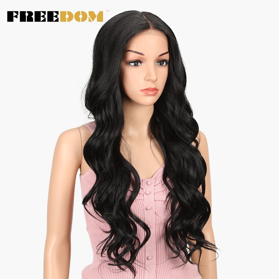 FREEDOM Free Parting Easy 360 Lace Front Synthetic Wigs For Black Women Ombre Blond Red Color Ponytail Supreme Hair cosplay FREEDOM Free Parting Easy 360 Lace Front Synthetic Wigs For Black Women Ombre Blond Red Color Ponytail Supreme Hair cosplay