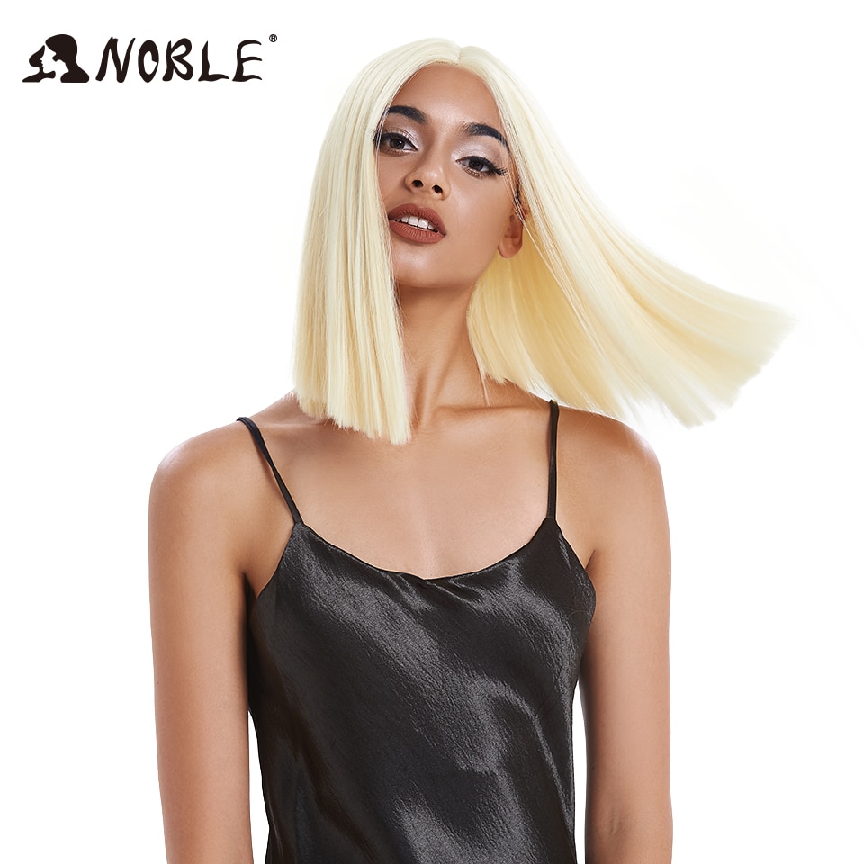 Noble Cosplay Synthetic Lace Front Wig Short Bob Straight 14 Inch Pink Lace Front Blonde Wigs Lace front Wigs For Black Women Noble Cosplay Synthetic Lace Front Wig Short Bob Straight 14 Inch Pink Lace Front Blonde Wigs Lace front Wigs For Black Women