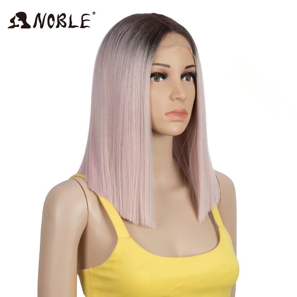 Noble Cosplay Synthetic Lace Front Wig Short Bob Straight 14 Inch Pink Lace Front Blonde Wigs Lace front Wigs For Black Women Noble Cosplay Synthetic Lace Front Wig Short Bob Straight 14 Inch Pink Lace Front Blonde Wigs Lace front Wigs For Black Women