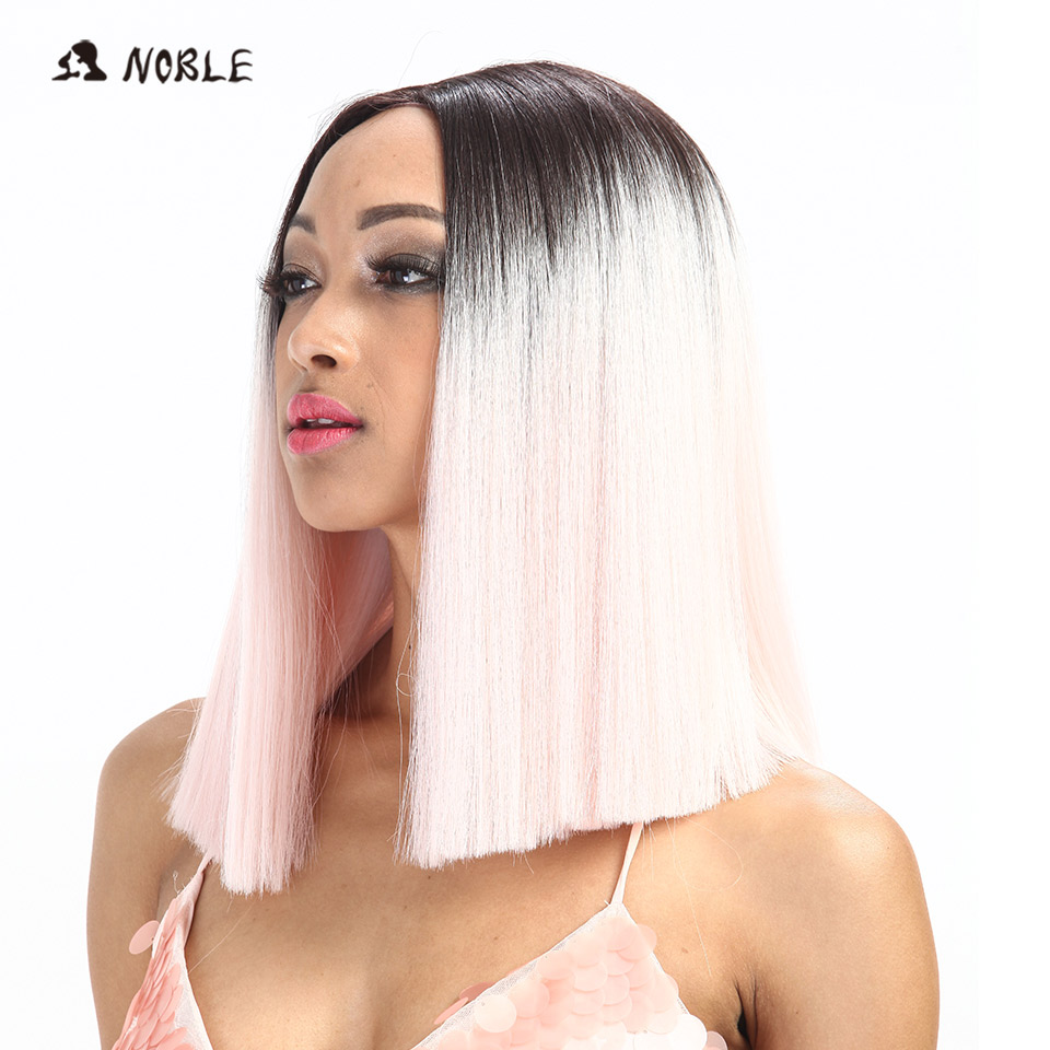 Noble Cosplay Synthetic Lace Front Wig Short Bob Straight 14 Inch Pink Lace Front Blonde Wigs Lace front Wigs For Black Women Noble Cosplay Synthetic Lace Front Wig Short Bob Straight 14 Inch Pink Lace Front Blonde Wigs Lace front Wigs For Black Women