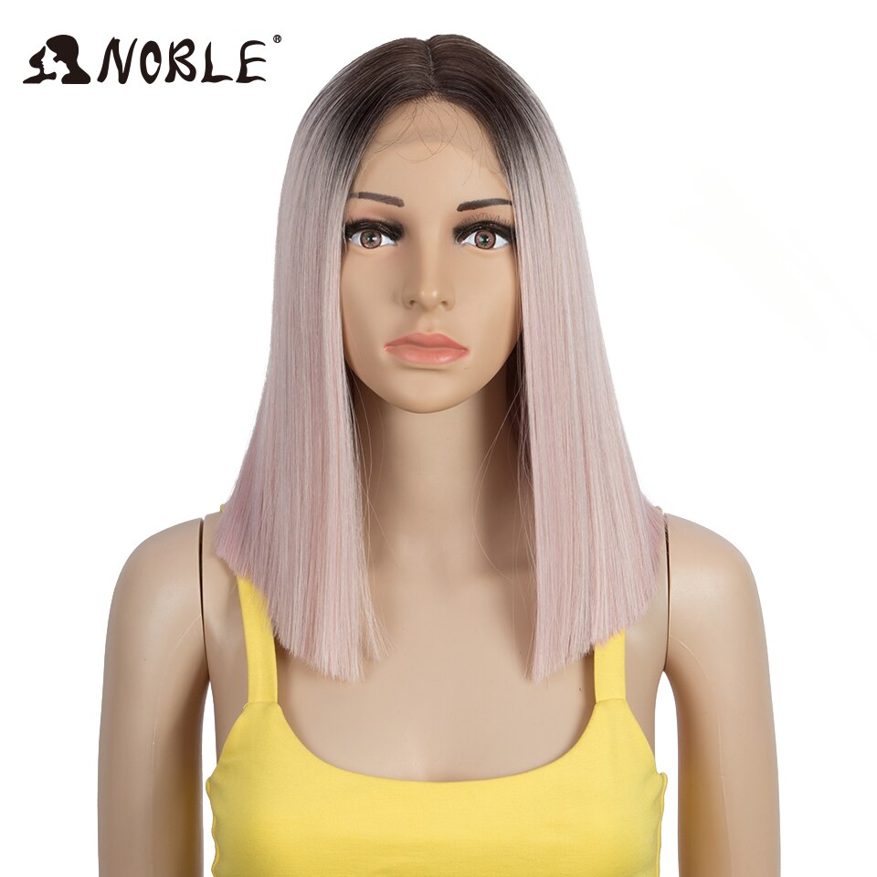 Noble Cosplay Synthetic Lace Front Wig Short Bob Straight 14 Inch Pink Lace Front Blonde Wigs Lace front Wigs For Black Women Noble Cosplay Synthetic Lace Front Wig Short Bob Straight 14 Inch Pink Lace Front Blonde Wigs Lace front Wigs For Black Women