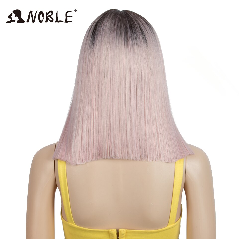 Noble Cosplay Synthetic Lace Front Wig Short Bob Straight 14 Inch Pink Lace Front Blonde Wigs Lace front Wigs For Black Women Noble Cosplay Synthetic Lace Front Wig Short Bob Straight 14 Inch Pink Lace Front Blonde Wigs Lace front Wigs For Black Women