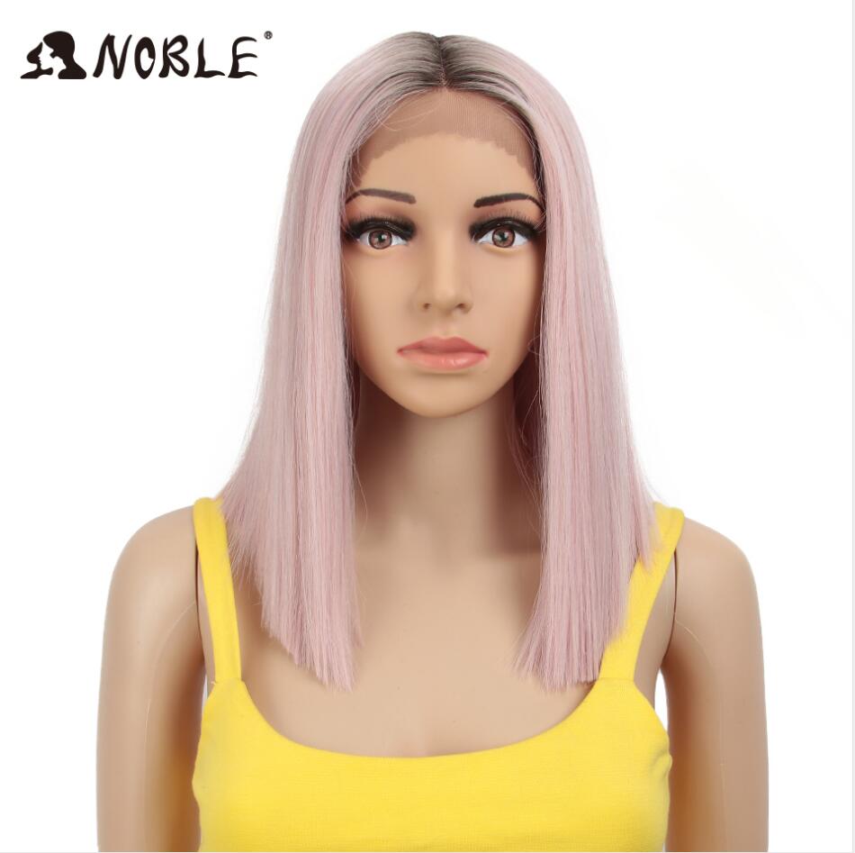 Noble Cosplay Synthetic Lace Front Wig Short Bob Straight 14 Inch Pink Lace Front Blonde Wigs Lace front Wigs For Black Women Noble Cosplay Synthetic Lace Front Wig Short Bob Straight 14 Inch Pink Lace Front Blonde Wigs Lace front Wigs For Black Women