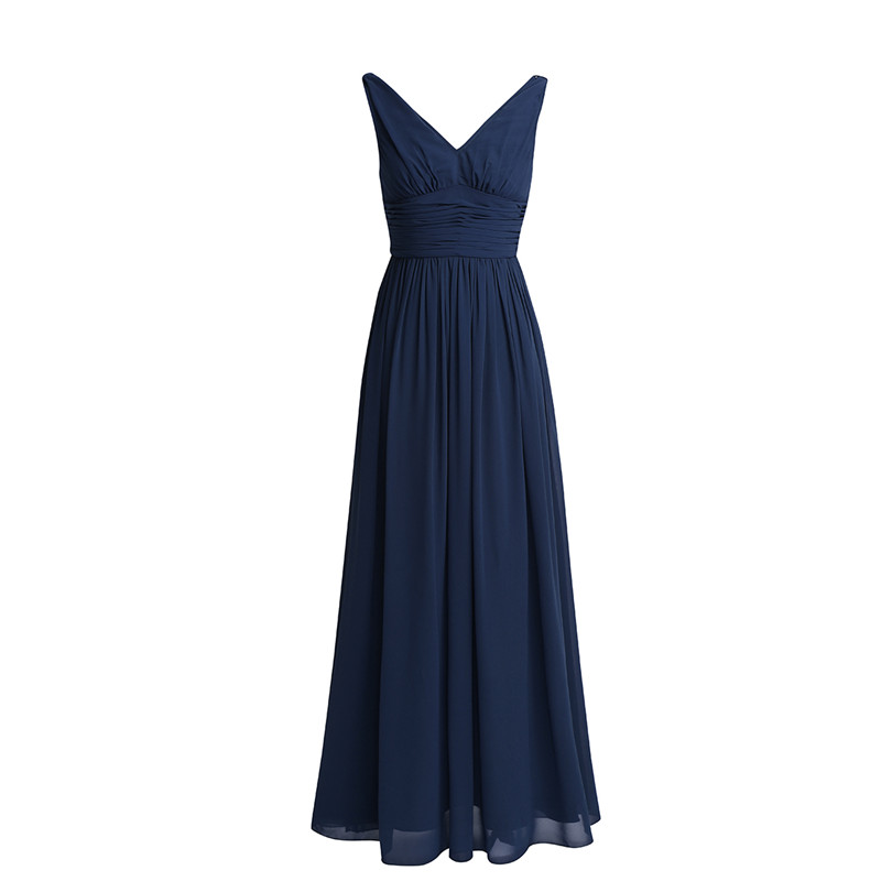 TiaoBug New Arrival Special Occasion Dresses V Neck Elegant 2020 Women Ladies Bridesmaid Princess Chiffon Summer Long Dresses