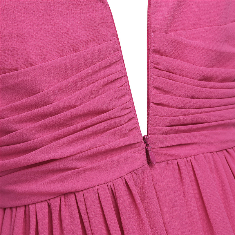 TiaoBug New Arrival Special Occasion Dresses V Neck Elegant 2020 Women Ladies Bridesmaid Princess Chiffon Summer Long Dresses