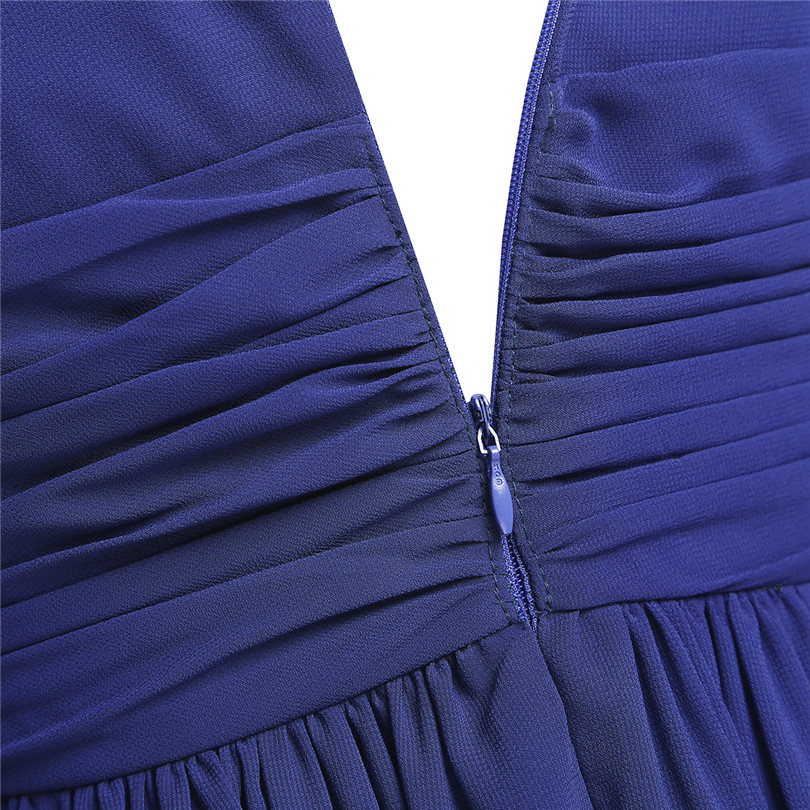 TiaoBug New Arrival Special Occasion Dresses V Neck Elegant 2020 Women Ladies Bridesmaid Princess Chiffon Summer Long Dresses