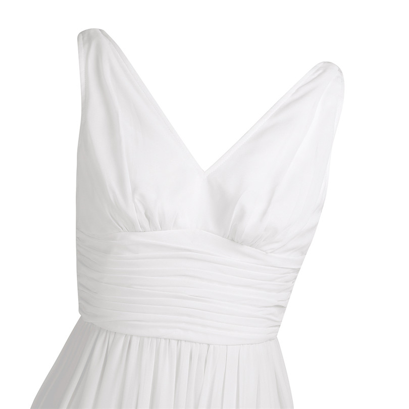 TiaoBug New Arrival Special Occasion Dresses V Neck Elegant 2020 Women Ladies Bridesmaid Princess Chiffon Summer Long Dresses