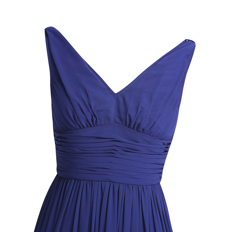 TiaoBug New Arrival Special Occasion Dresses V Neck Elegant 2020 Women Ladies Bridesmaid Princess Chiffon Summer Long Dresses