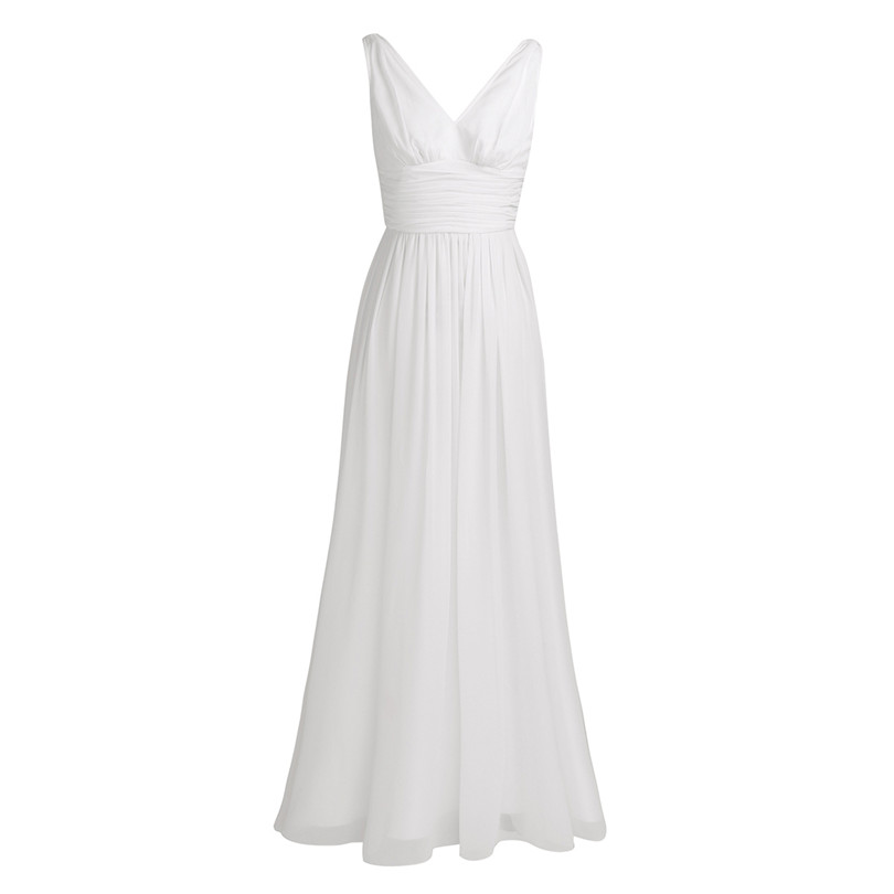 TiaoBug New Arrival Special Occasion Dresses V Neck Elegant 2020 Women Ladies Bridesmaid Princess Chiffon Summer Long Dresses