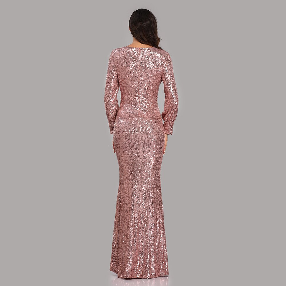 New Sexy V Neck Mermaid Evening Dress Long Formal Prom Party Gown Full Sequins long Sleeve Galadress vestidos occassion dress New Sexy V Neck Mermaid Evening Dress Long Formal Prom Party Gown Full Sequins long Sleeve Galadress vestidos occassion dress